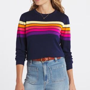 Purple and Pink Fitted Crop Hoodie